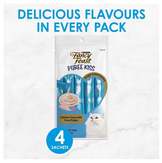Fancy Feast Puree Kiss Chicken w/Tuna 4x10g