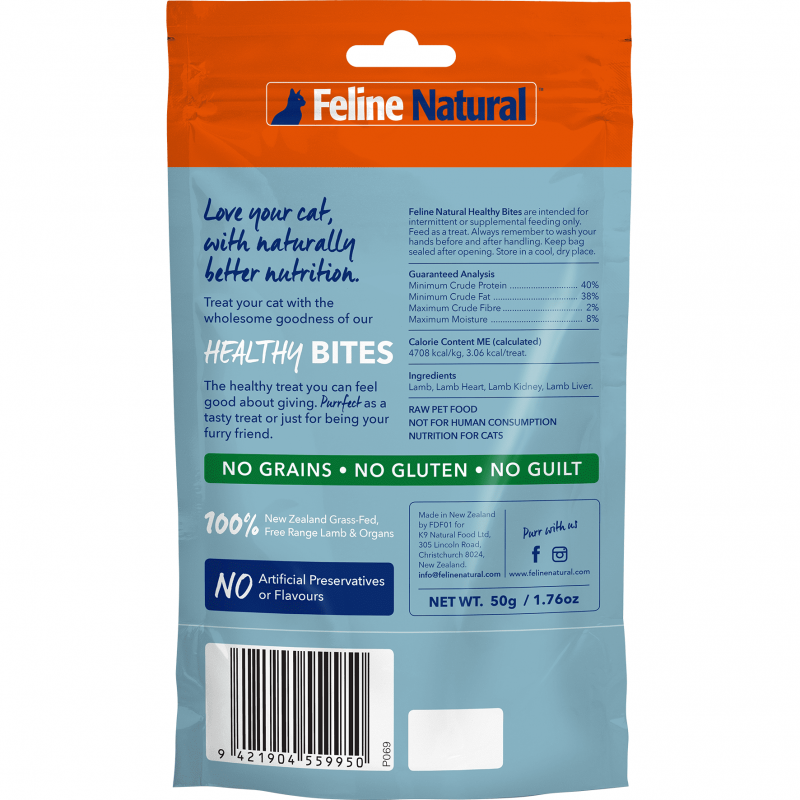 Feline Natural Freeze Dried Lamb Healthy Cat Bites