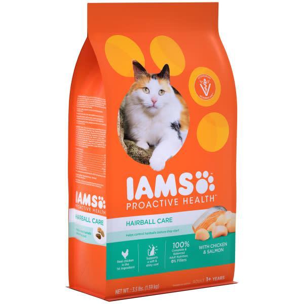 Iams Proactive Health Hairball Care Chicken & Salmon Dry Cat Food