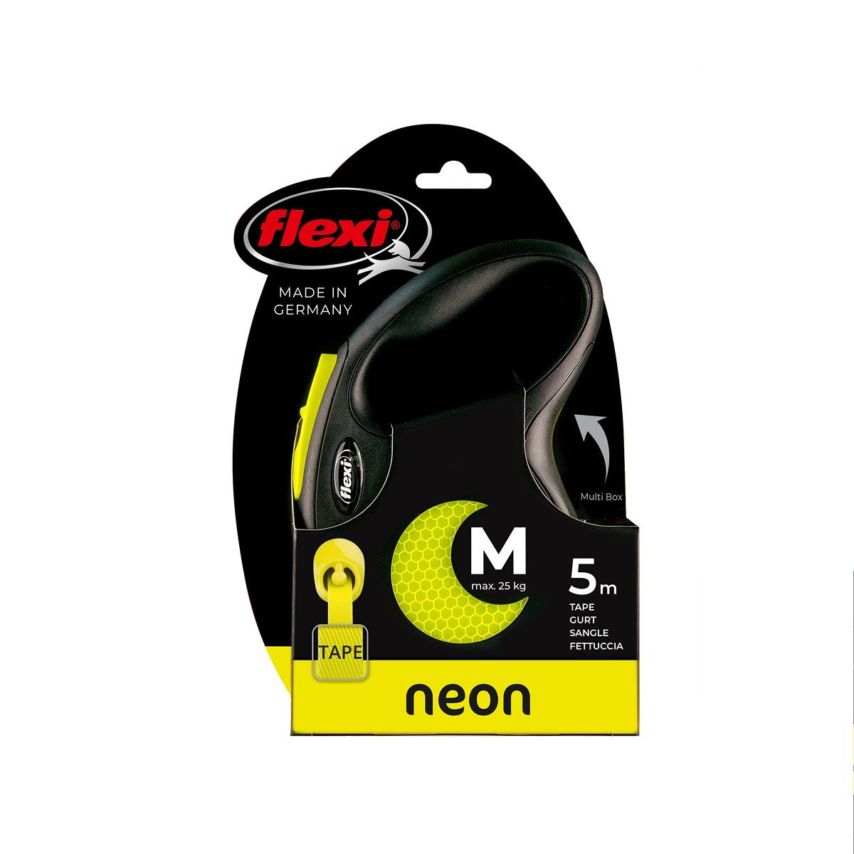Flexi Classic Neon Tape Retractable Lead 5m