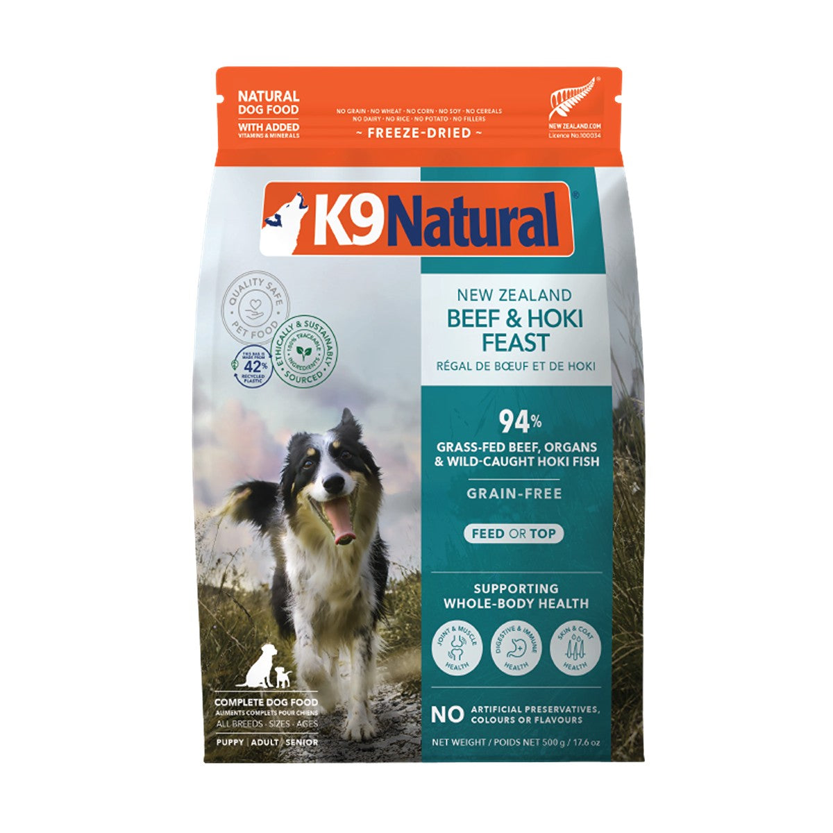 K9 Natural Hoki & Beef Feast Freeze-Dried Dog Food