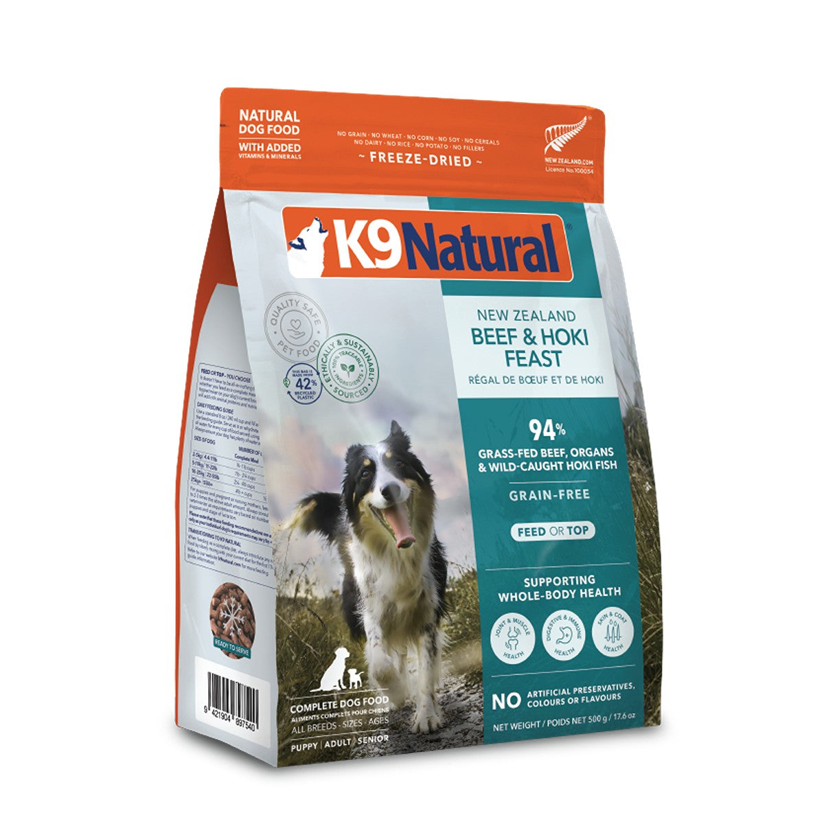 K9 Natural Hoki & Beef Feast Freeze-Dried Dog Food