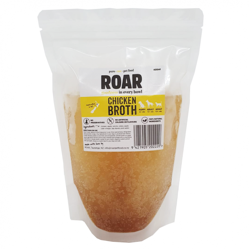 ROAR Raw Frozen Chicken Broth for Dogs & Cats