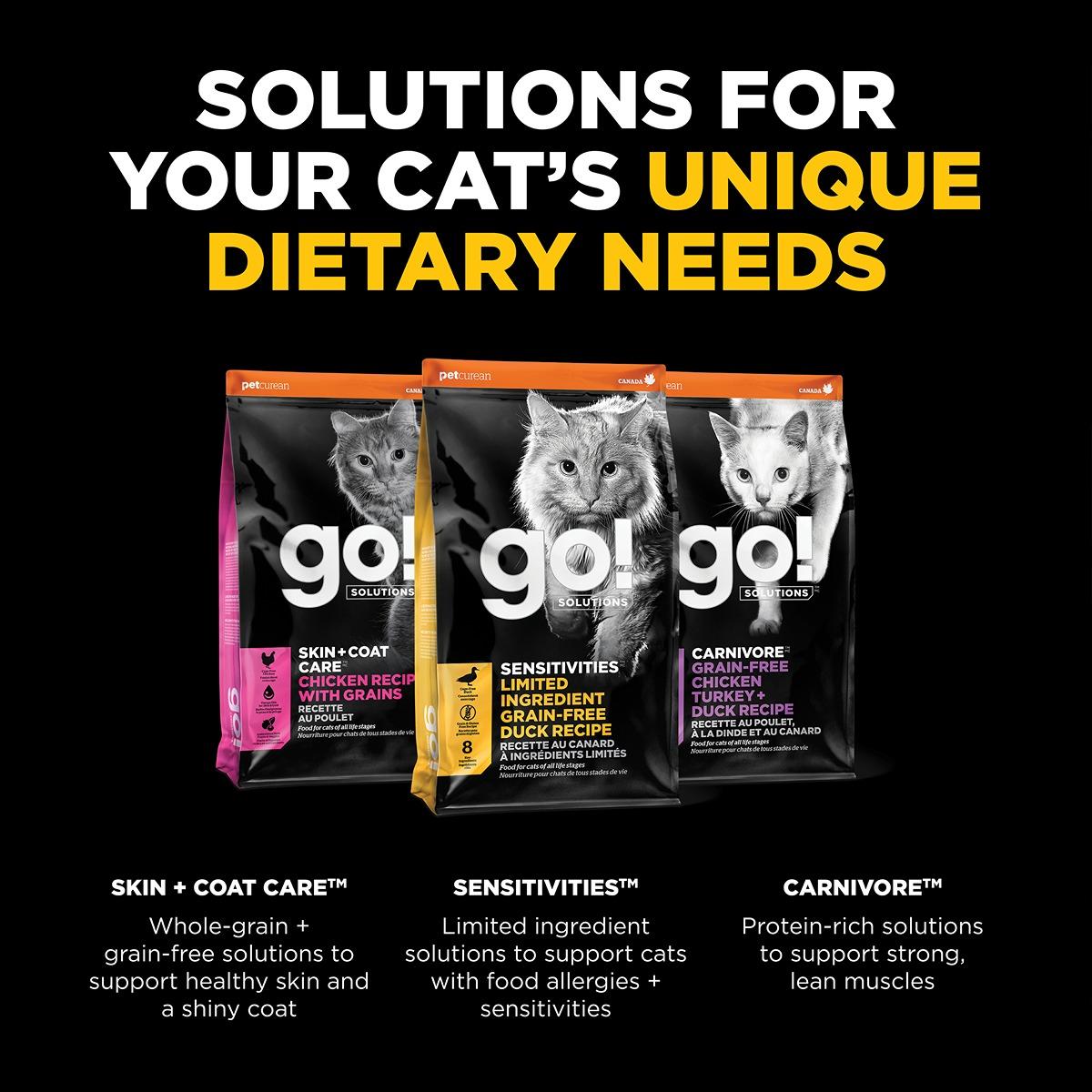 GO! Solutions SENSITIVITIES Diet Grain Free Duck Dry Cat Food