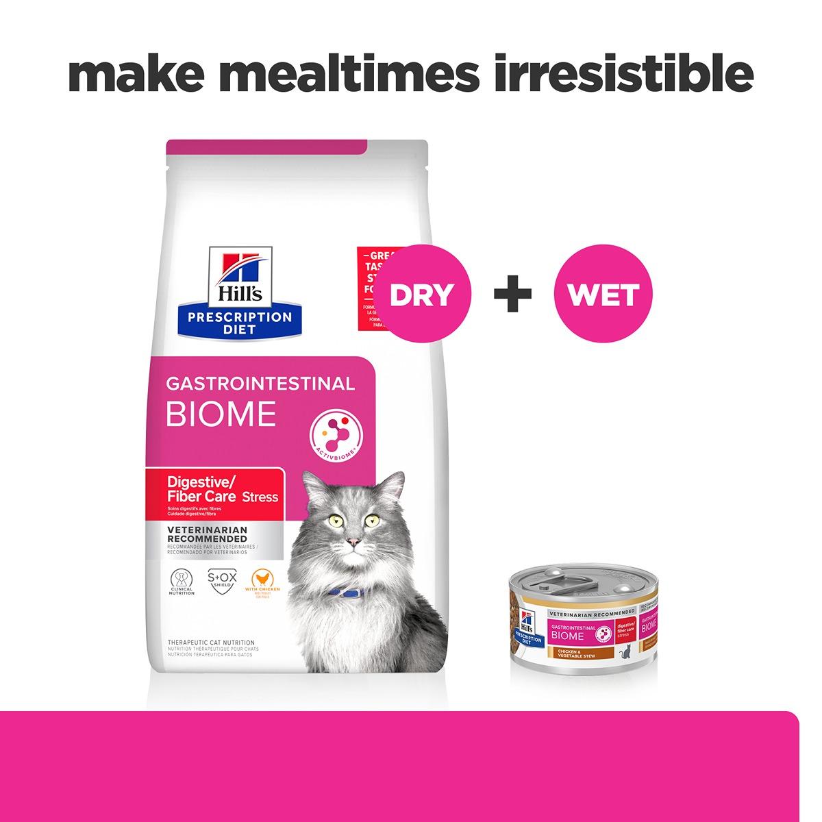 Hill's Prescription Diet Gastrointestinal Biome Digestive Fibre Care Stress Dry Cat Food