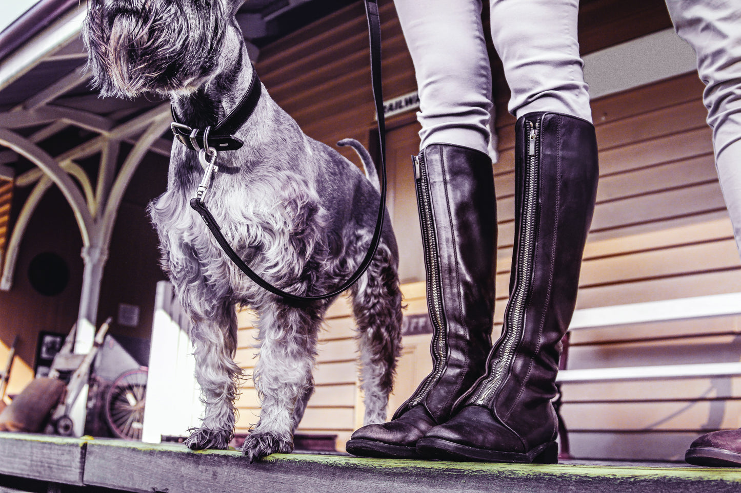 Ezydog Oxford Leather Leash Black