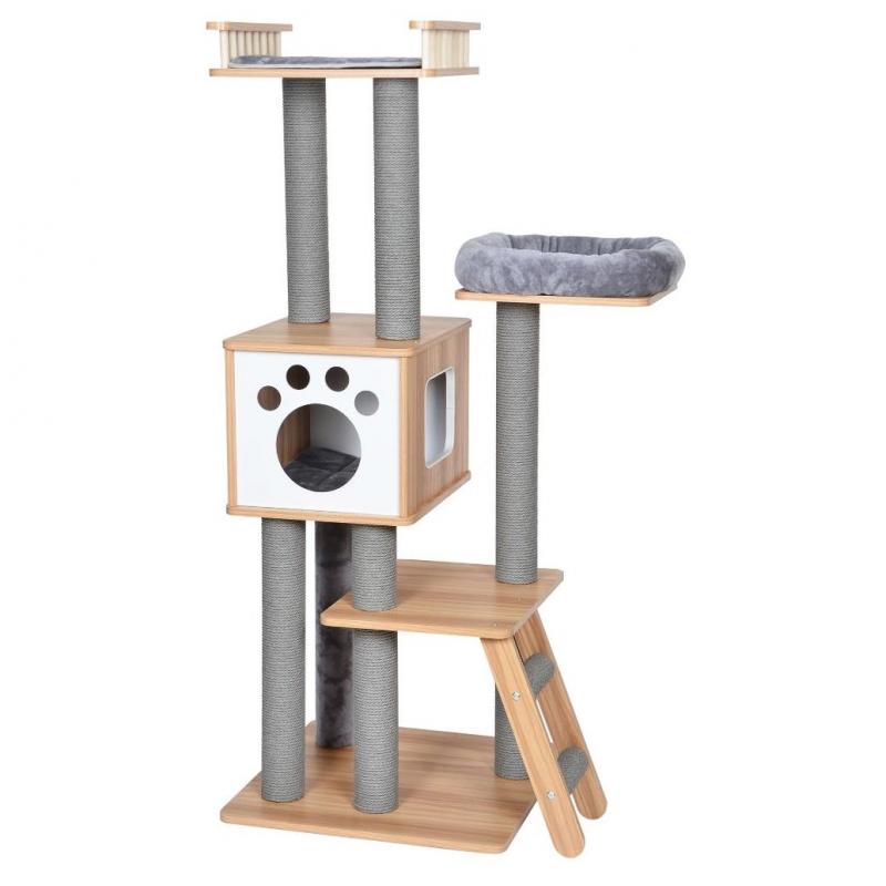 PetPals Wooden 5 Level Cat Tower