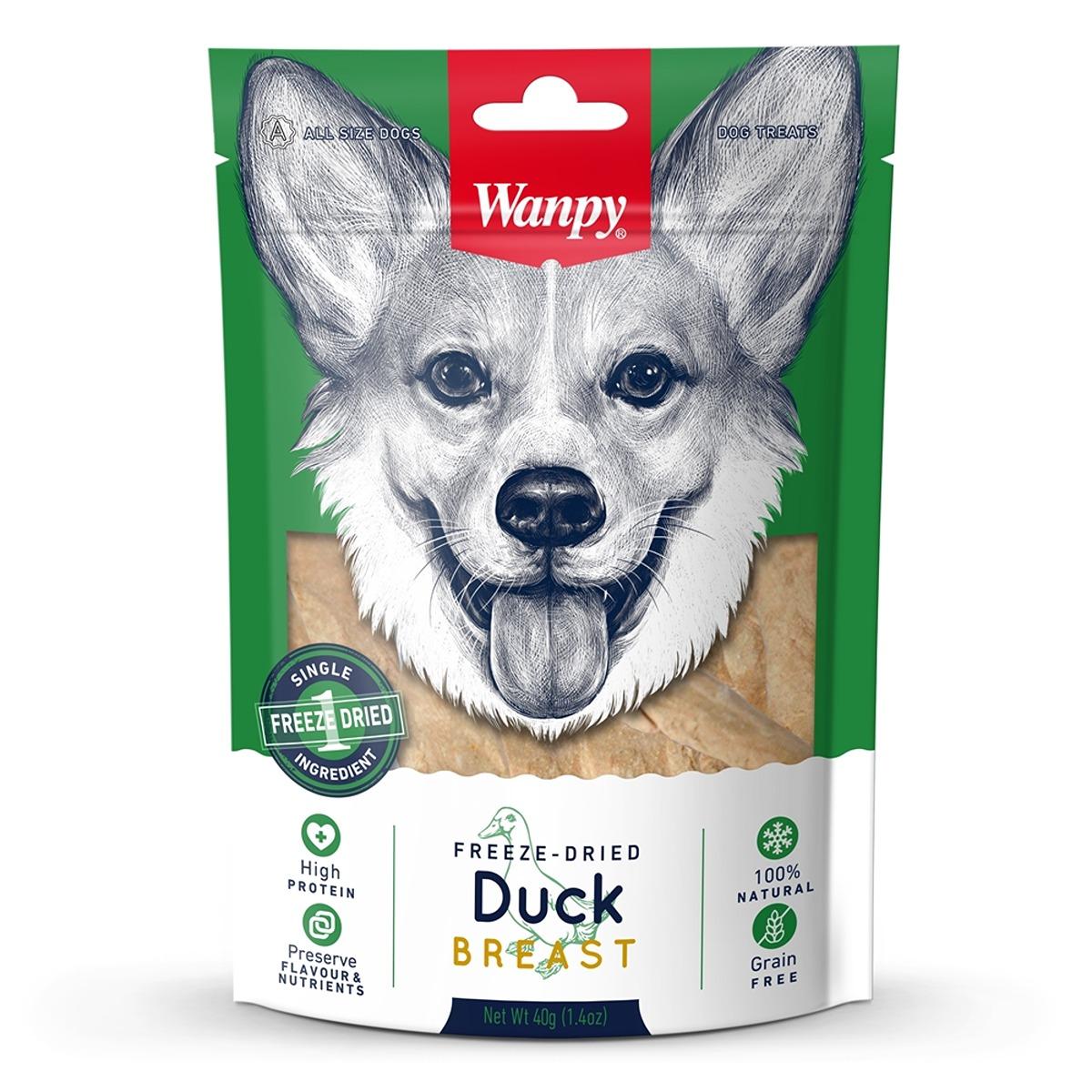 Wanpy Freeze-Dried Duck Breast Dog Treats