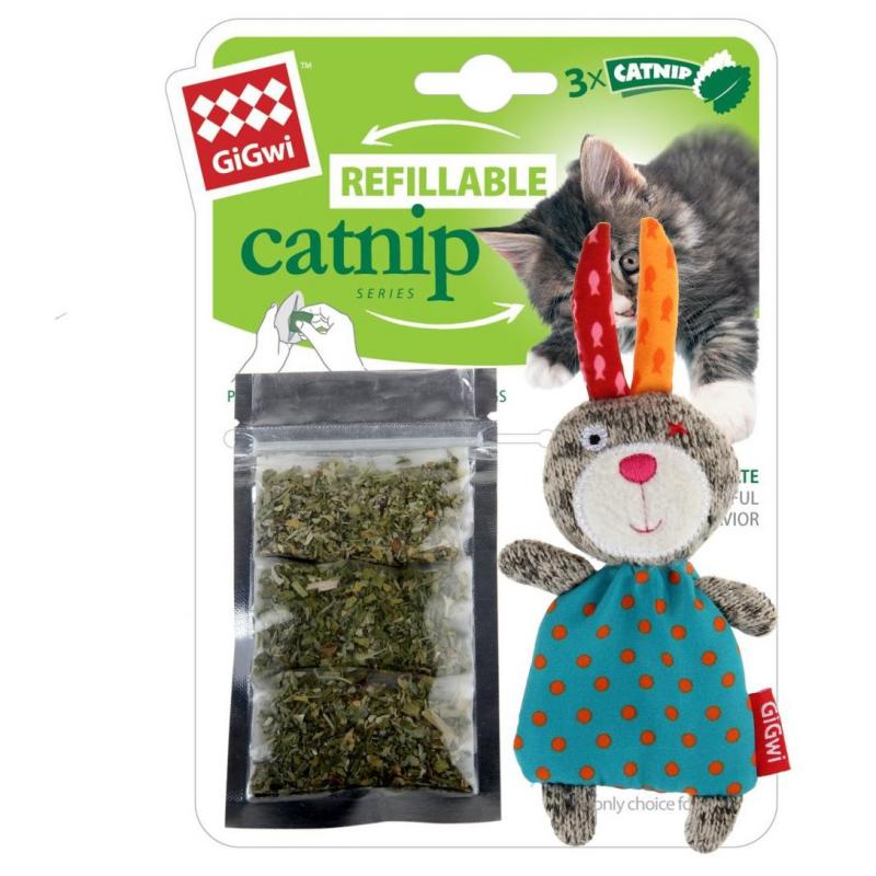 GiGwi Refillable Rabbit Catnip Cat Toy