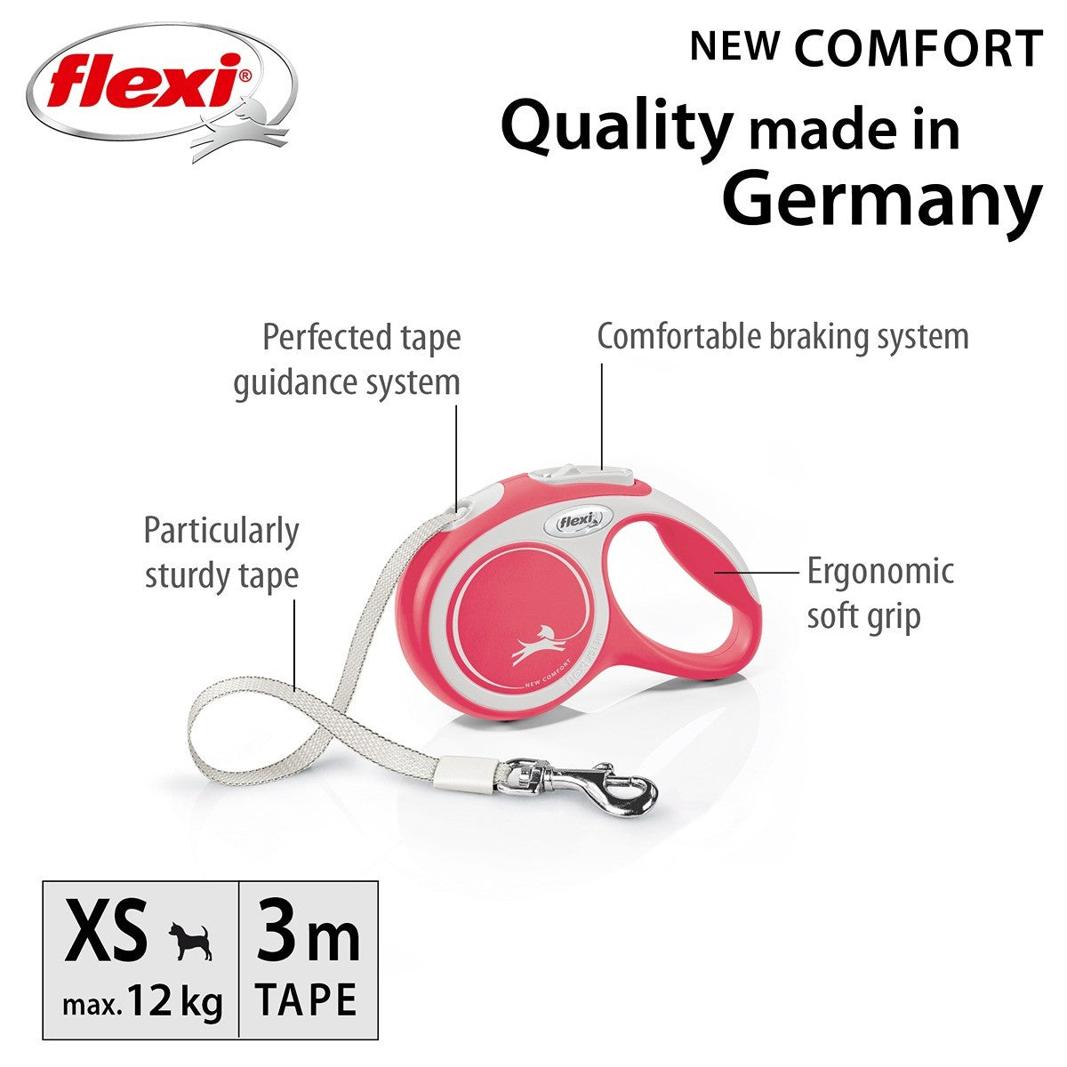 Flexi Dog Comfort Tape Retractable Leash 3M
