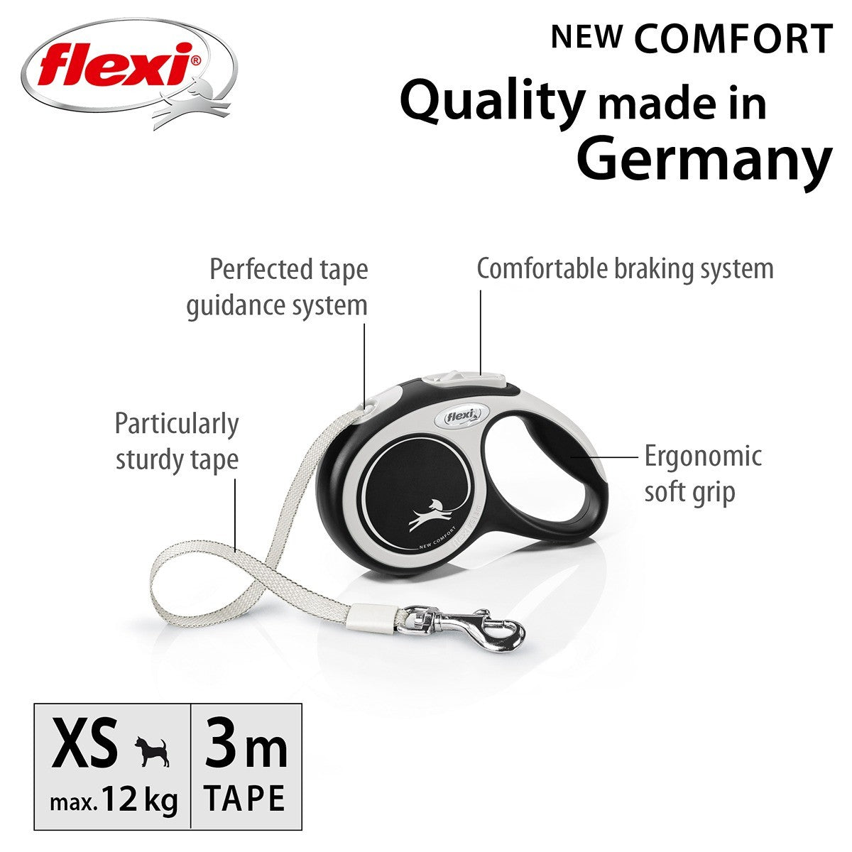 Flexi Dog Comfort Tape Retractable Leash 3M