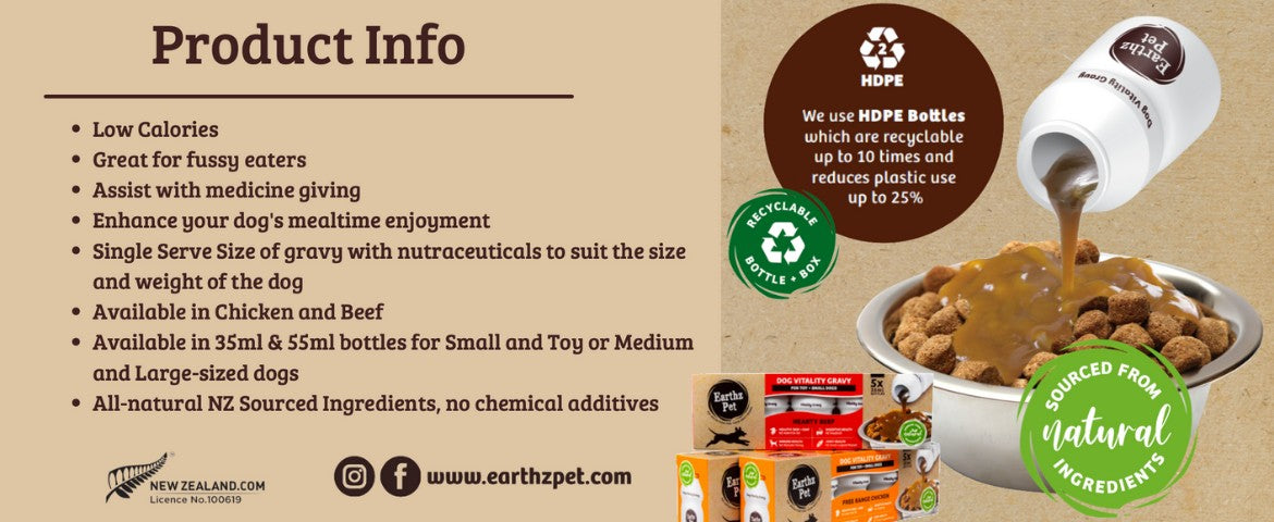 Earthz Pet Vitality Chicken Gravy for Dogs