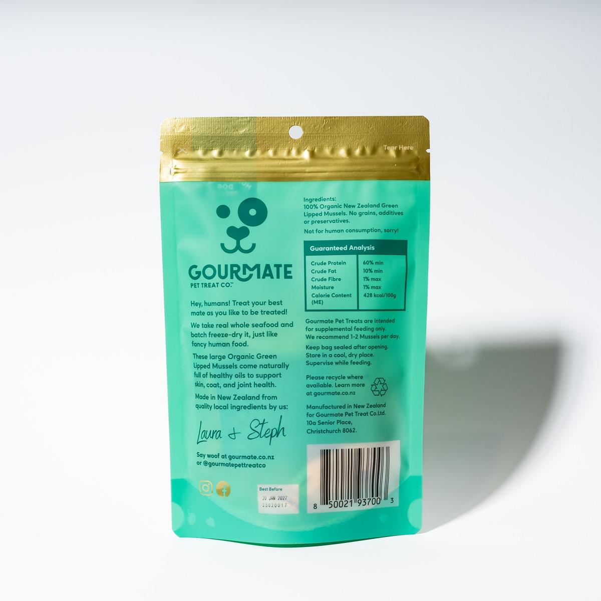 Gourmate Freeze-Dried Green Lipped Mussels Dog Treats