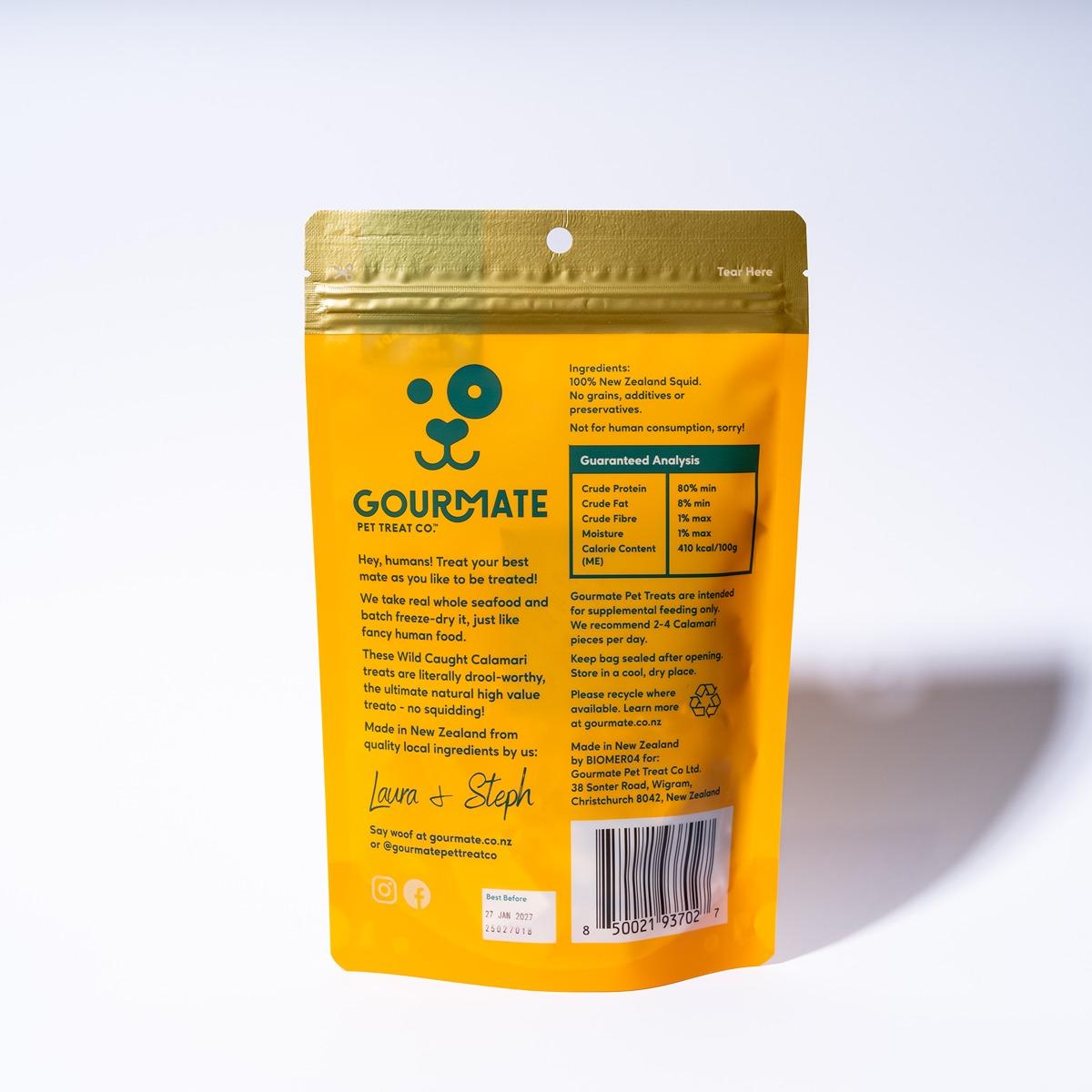 Gourmate Wild Caught Freeze-Dried Calamari Dog Treats