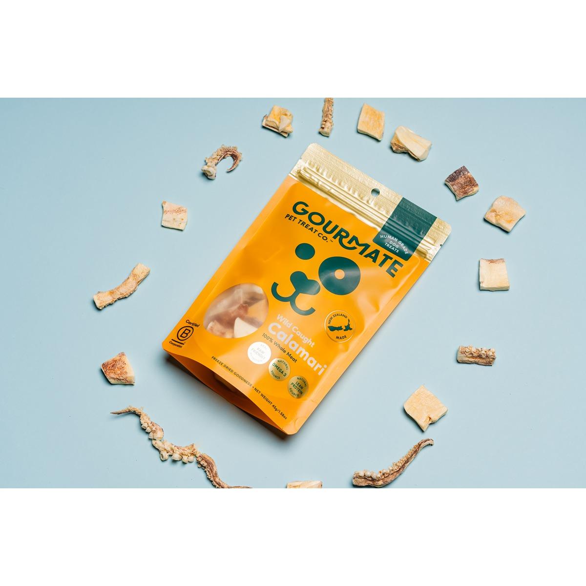 Gourmate Wild Caught Freeze-Dried Calamari Dog Treats