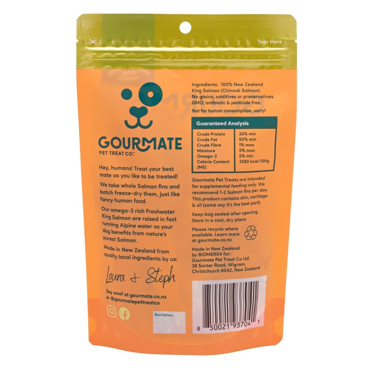 Gourmate Freeze-Dried Freshwater Salmon Fins Dog Treats