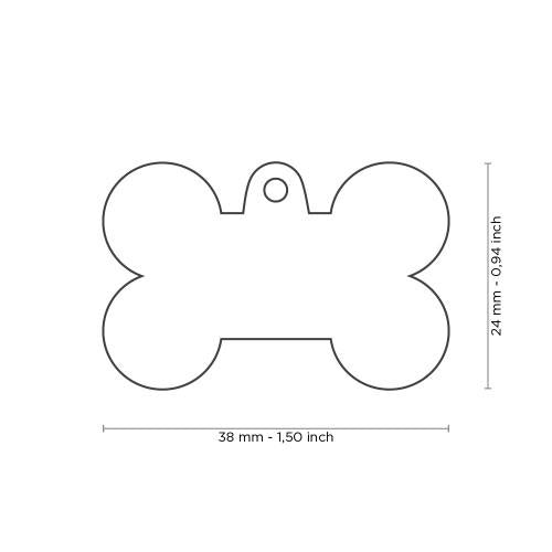 My Family Rainbow Bone Pet ID Tag