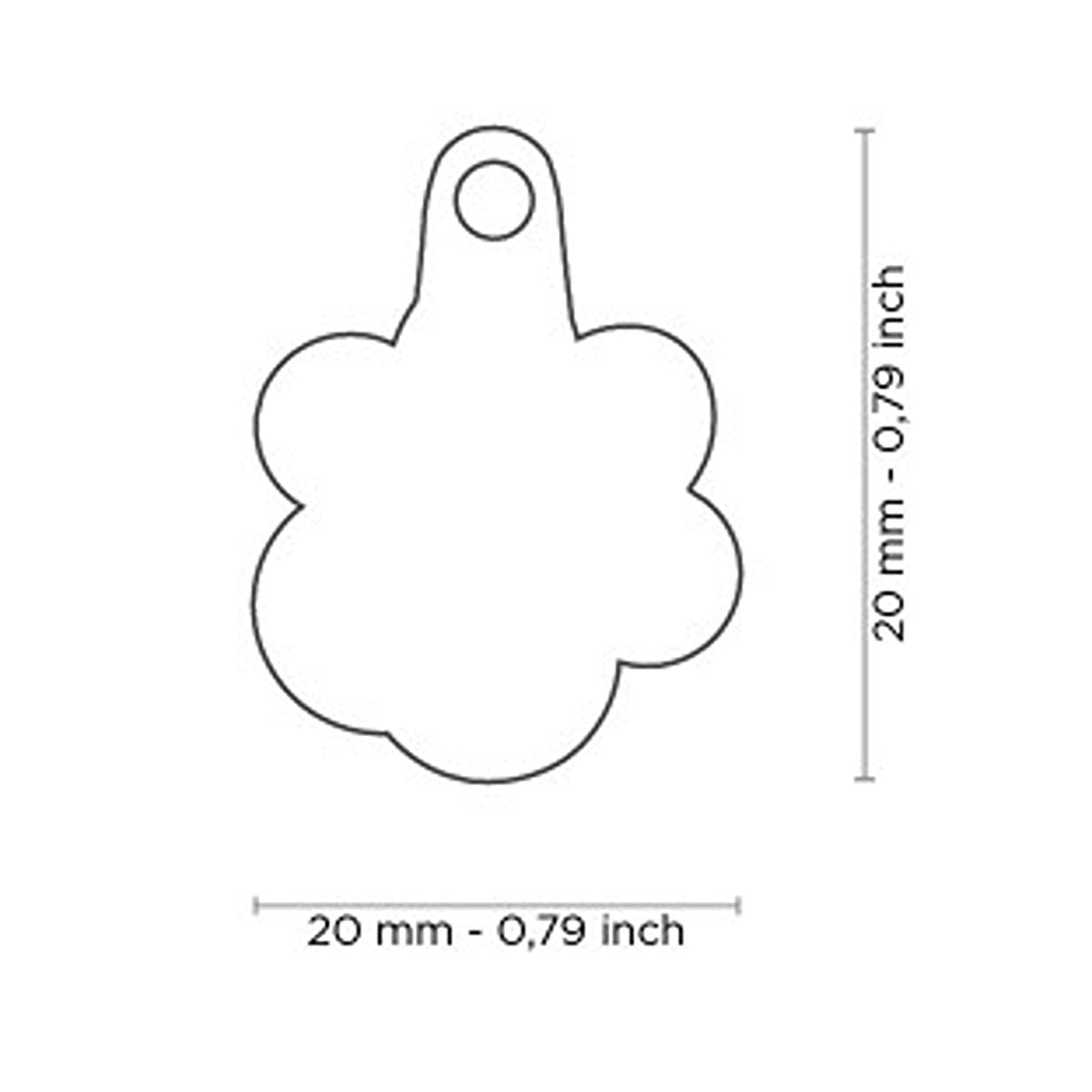 My Family Classic Pawprint Pet ID Tag