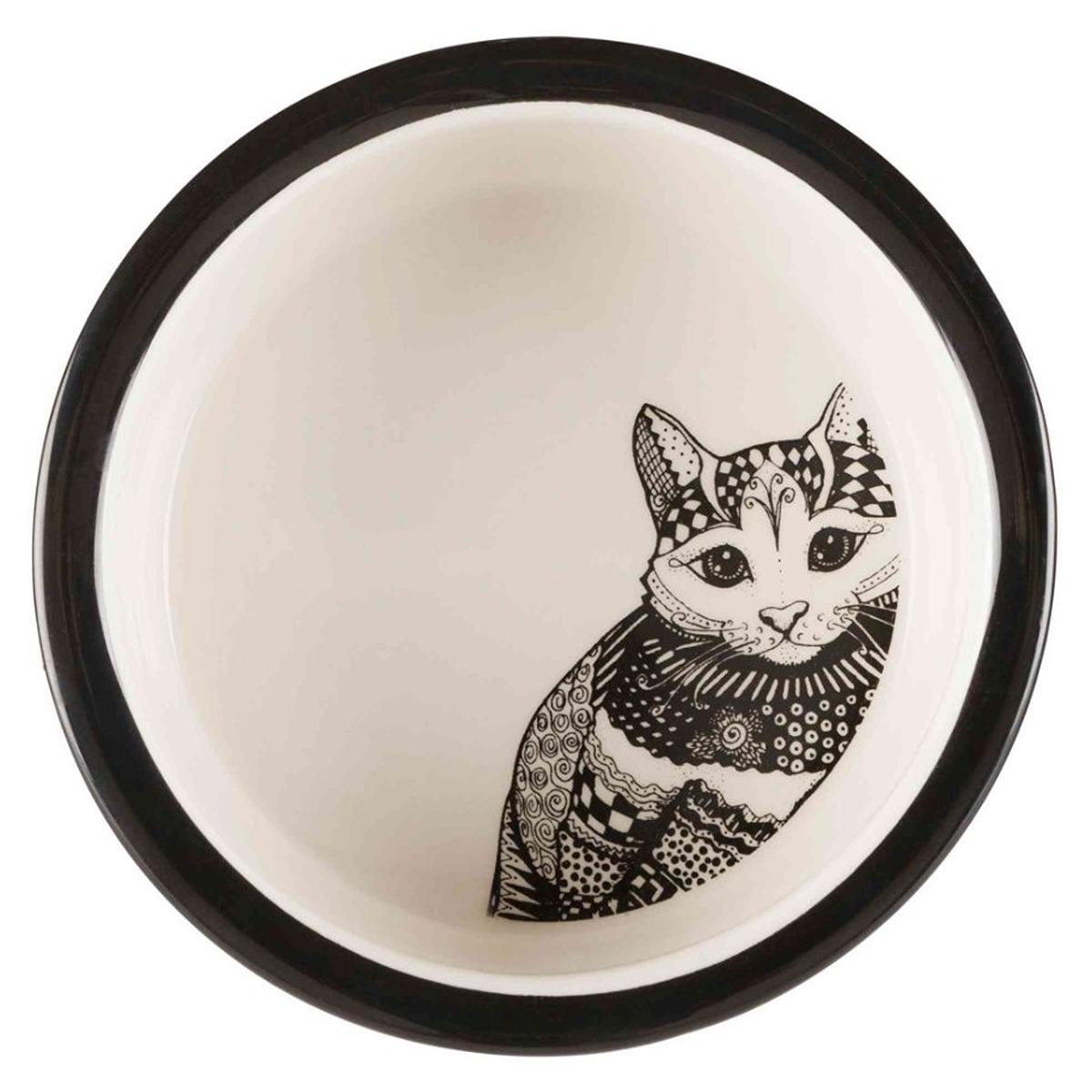 Trixie Zentangle Cat Dish