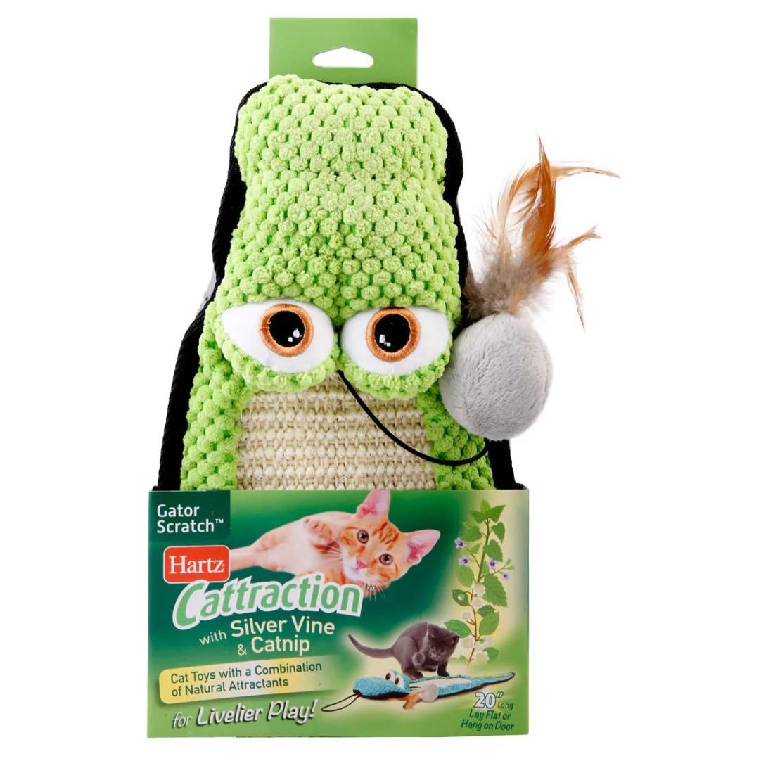 Hartz Cattraction with Silver Vine & Catnip Gator Scratch Cat Toy