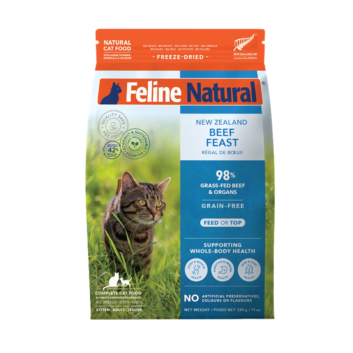 Feline Natural Freeze-Dried NZ Beef Feast Cat Food