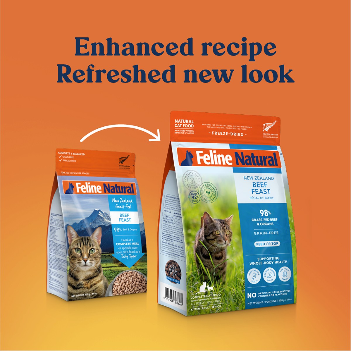 Feline Natural Freeze-Dried NZ Beef Feast Cat Food