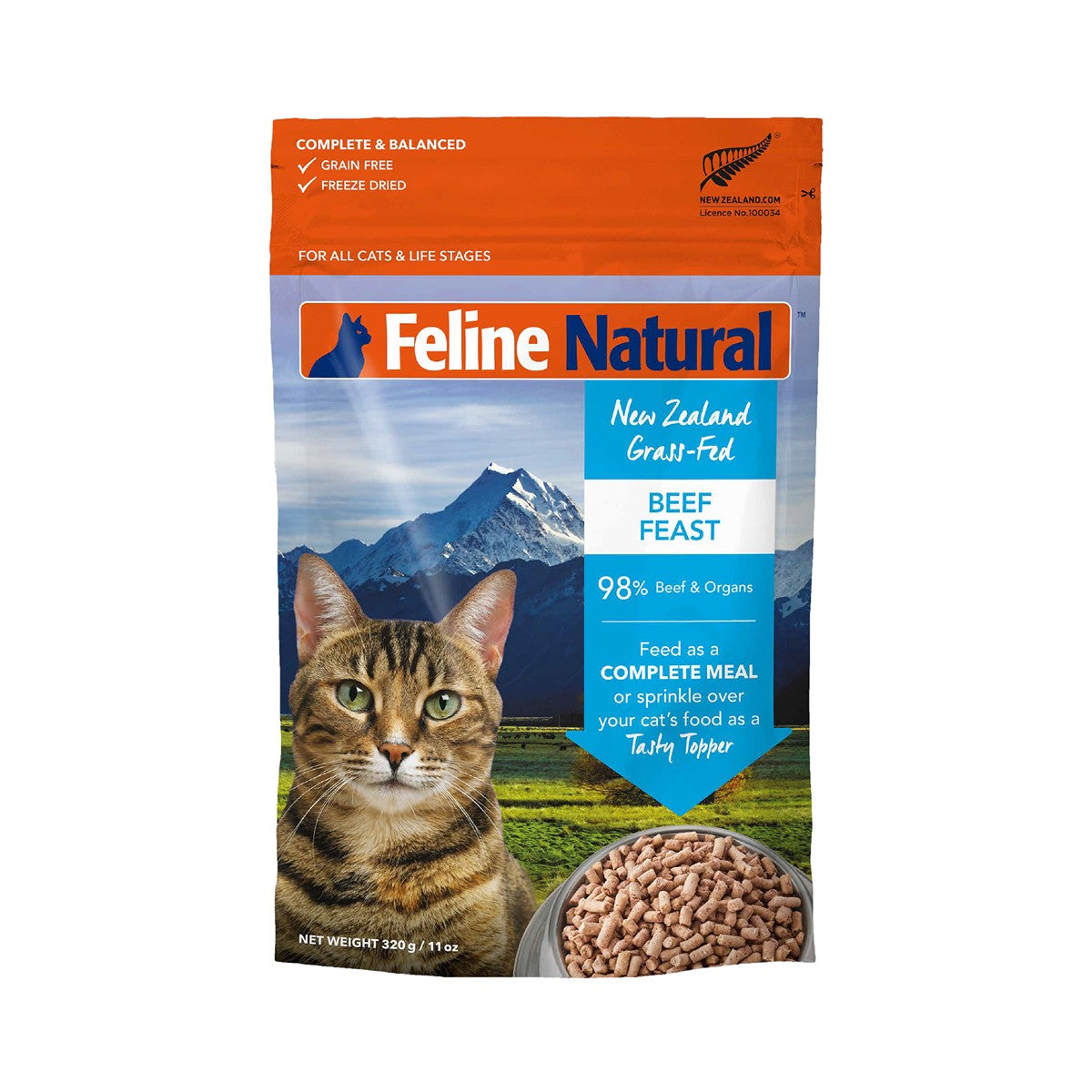 Feline Natural Freeze-Dried NZ Beef Feast Cat Food