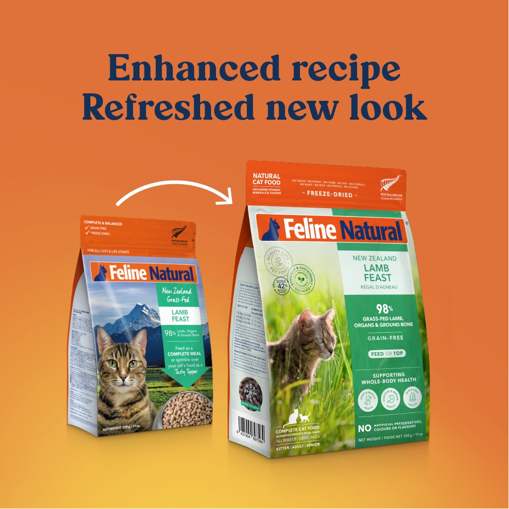 Feline Natural Grain-Free Freeze-Dried NZ Lamb Feast Cat Food