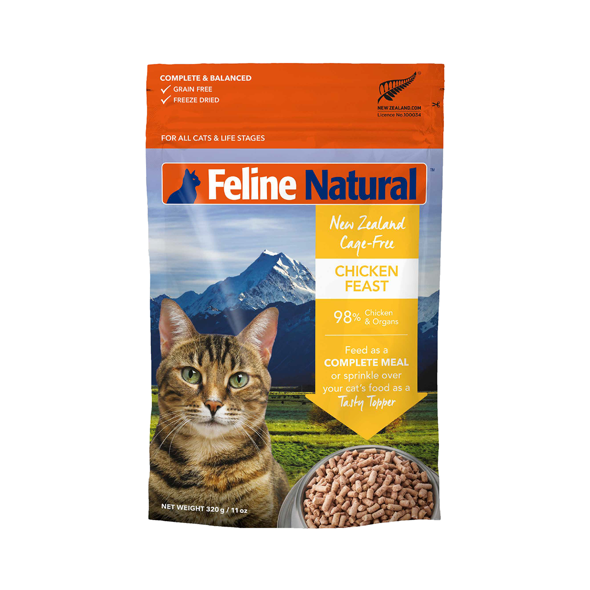 Feline Natural Freeze-Dried Chicken Feast Cat Food