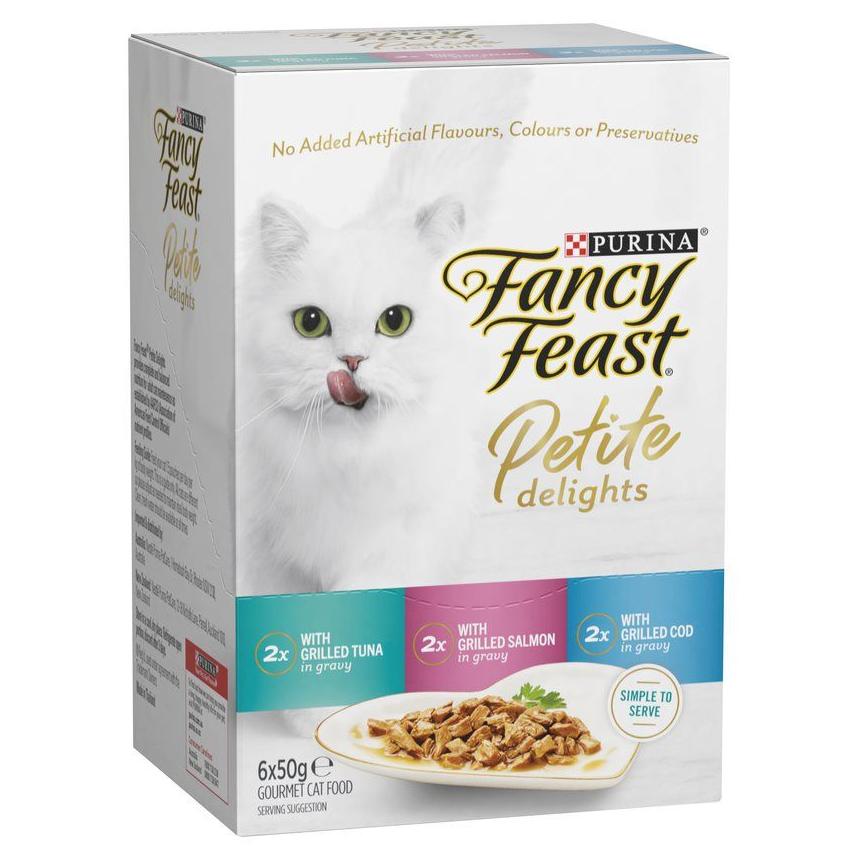 Fancy Feast Petite Delights Tuna Salmon Cod Wet Cat Food Multipack