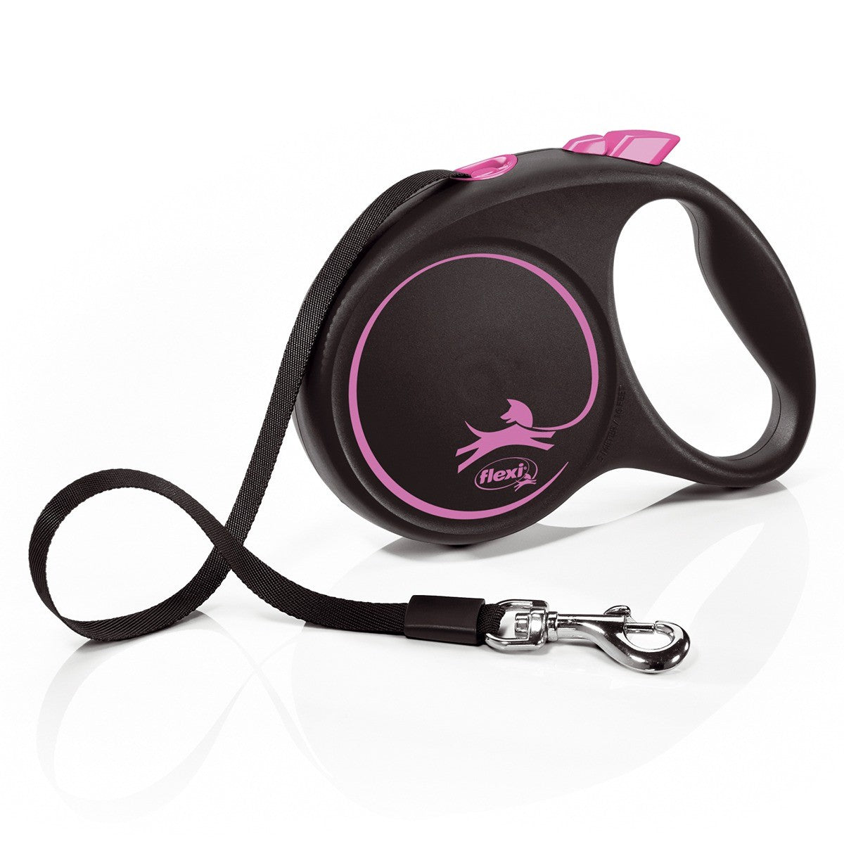 Flexi Black Design Tape Retractable Leash 5m