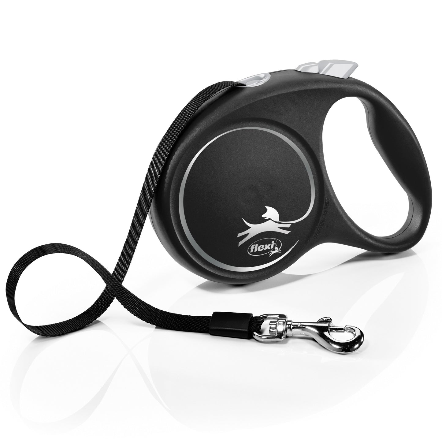 Flexi Black Design Tape Retractable Leash 5m