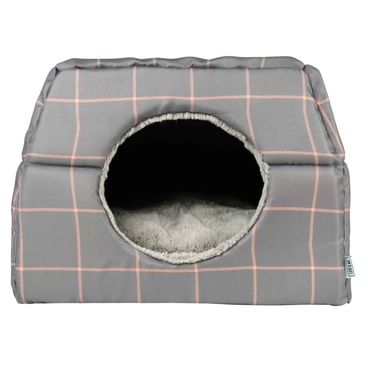 Lexi & Me Cat Cave Mist Grey Check