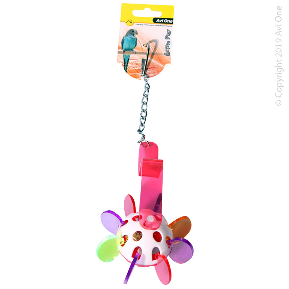 Avi One Acrylic Propeller With Bell Bird Toy
