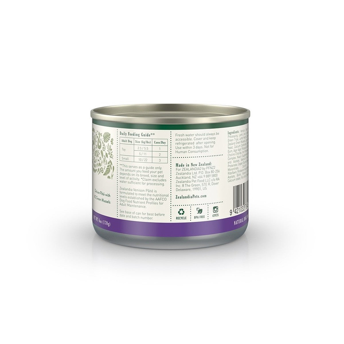 Zealandia Venison Pate Wet Dog Food