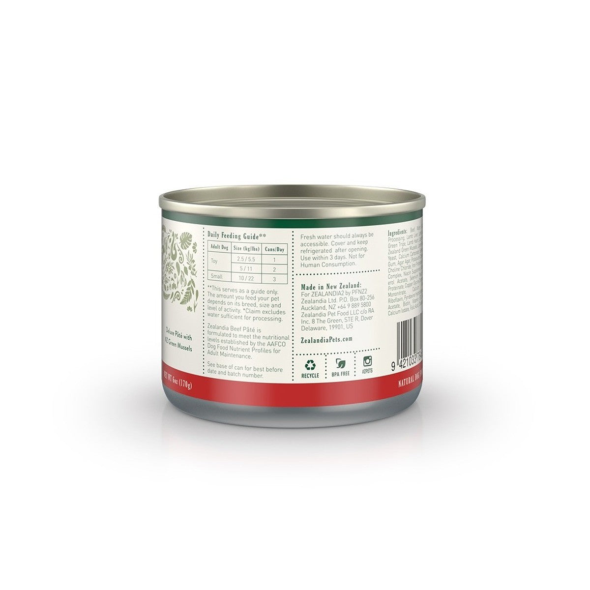 Zealandia Beef Pate Wet Dog Food