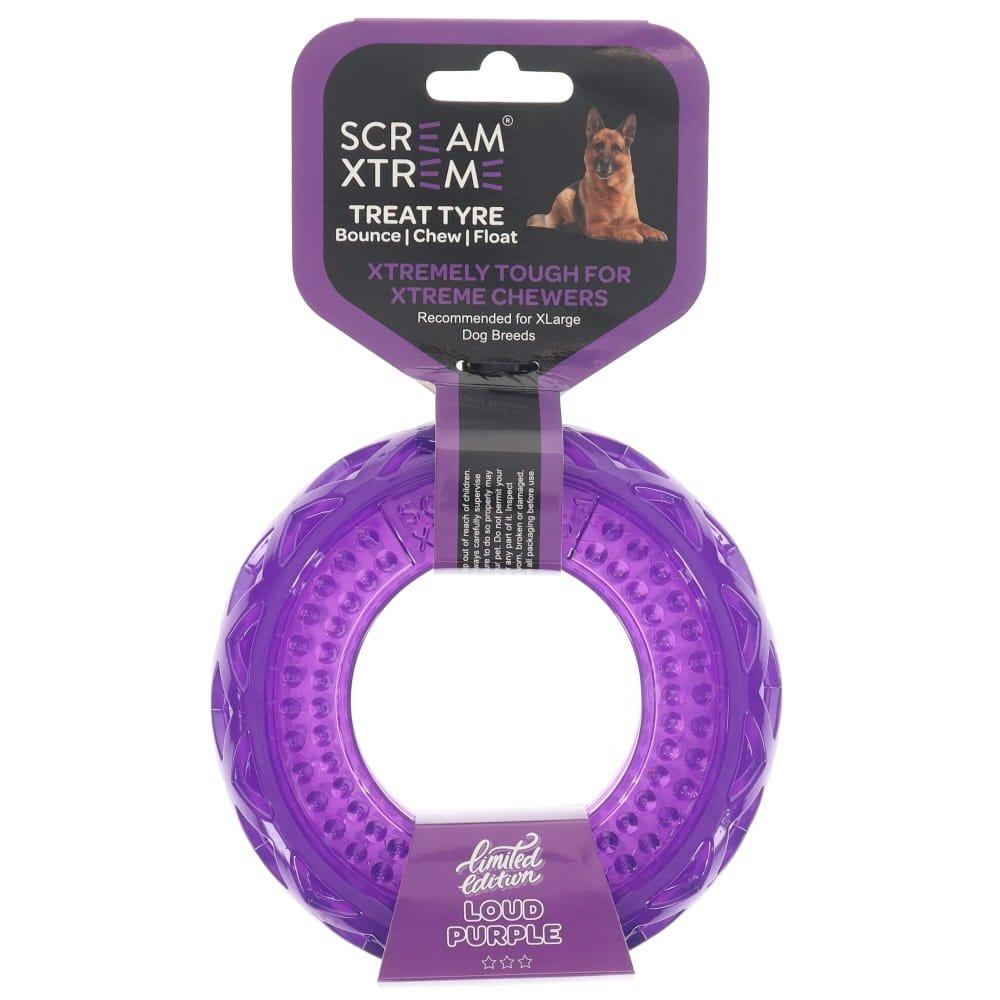 Scream Xtreme Treat Tyre Dog Toy
