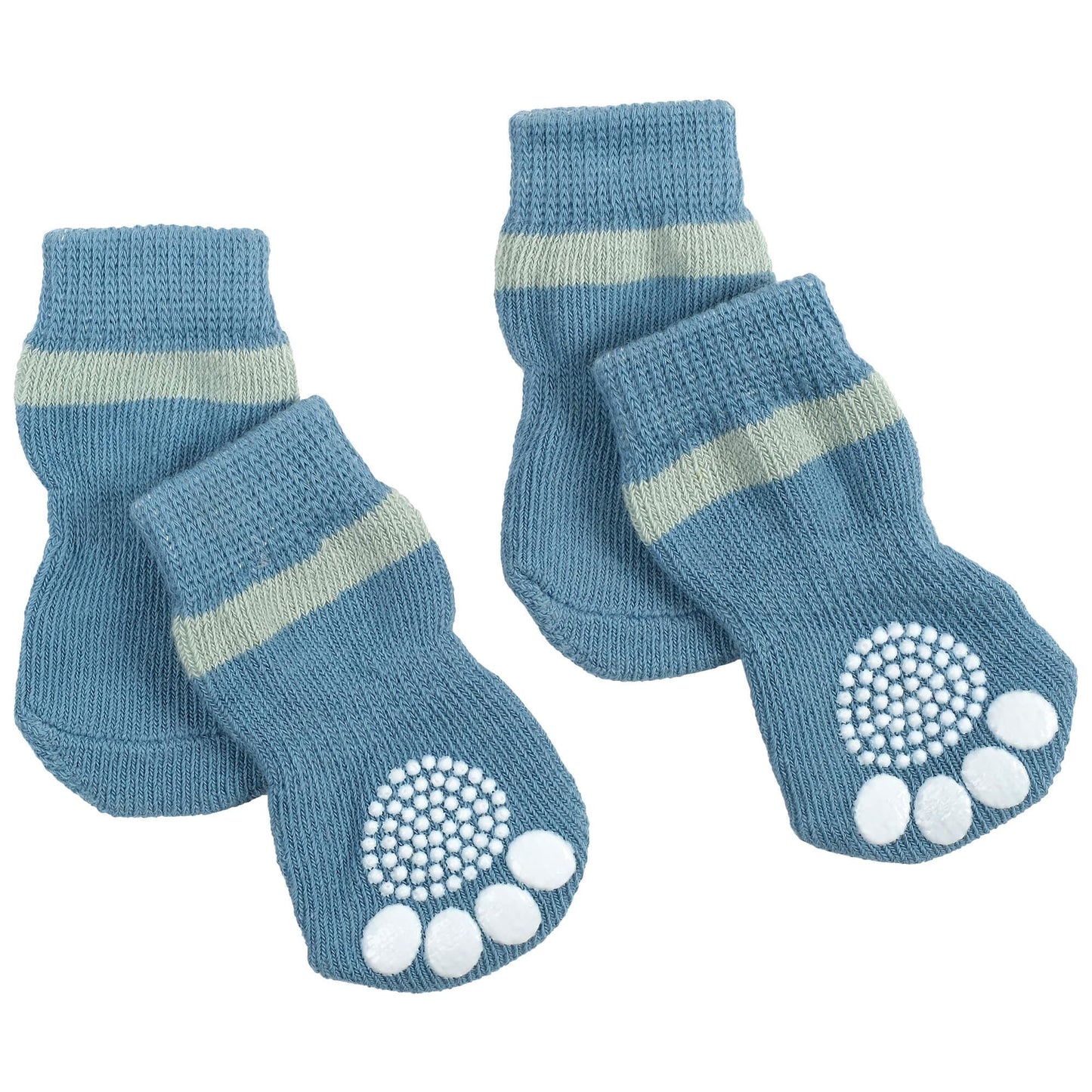Lexi & Me Blue Grippy Dog Socks