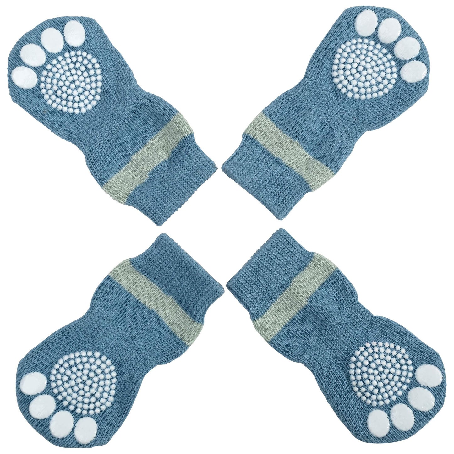 Lexi & Me Blue Grippy Dog Socks