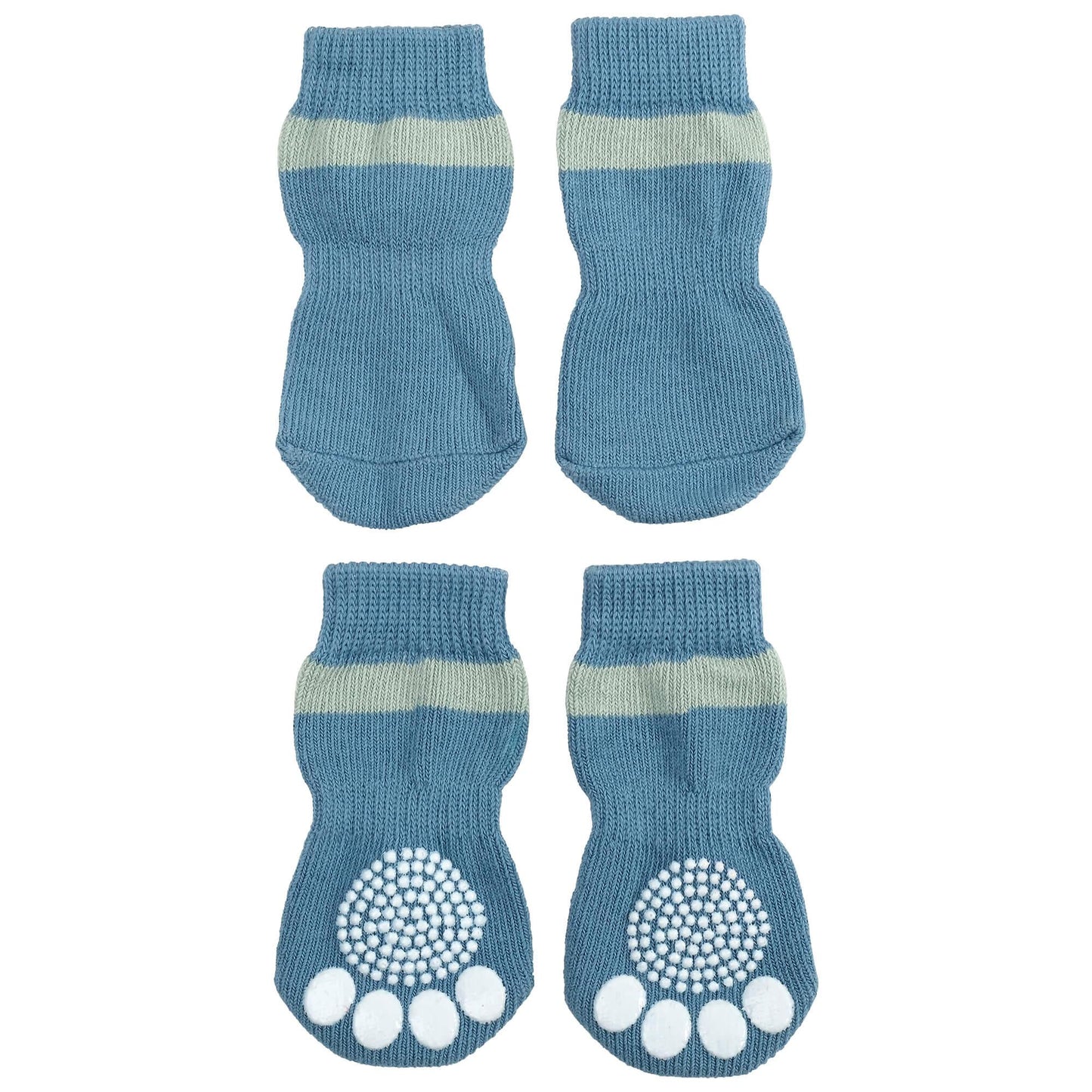 Lexi & Me Blue Grippy Dog Socks