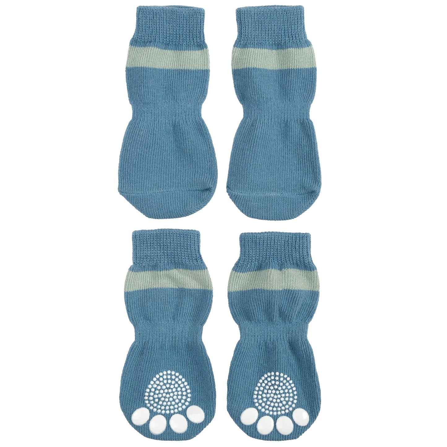 Lexi & Me Blue Grippy Dog Socks