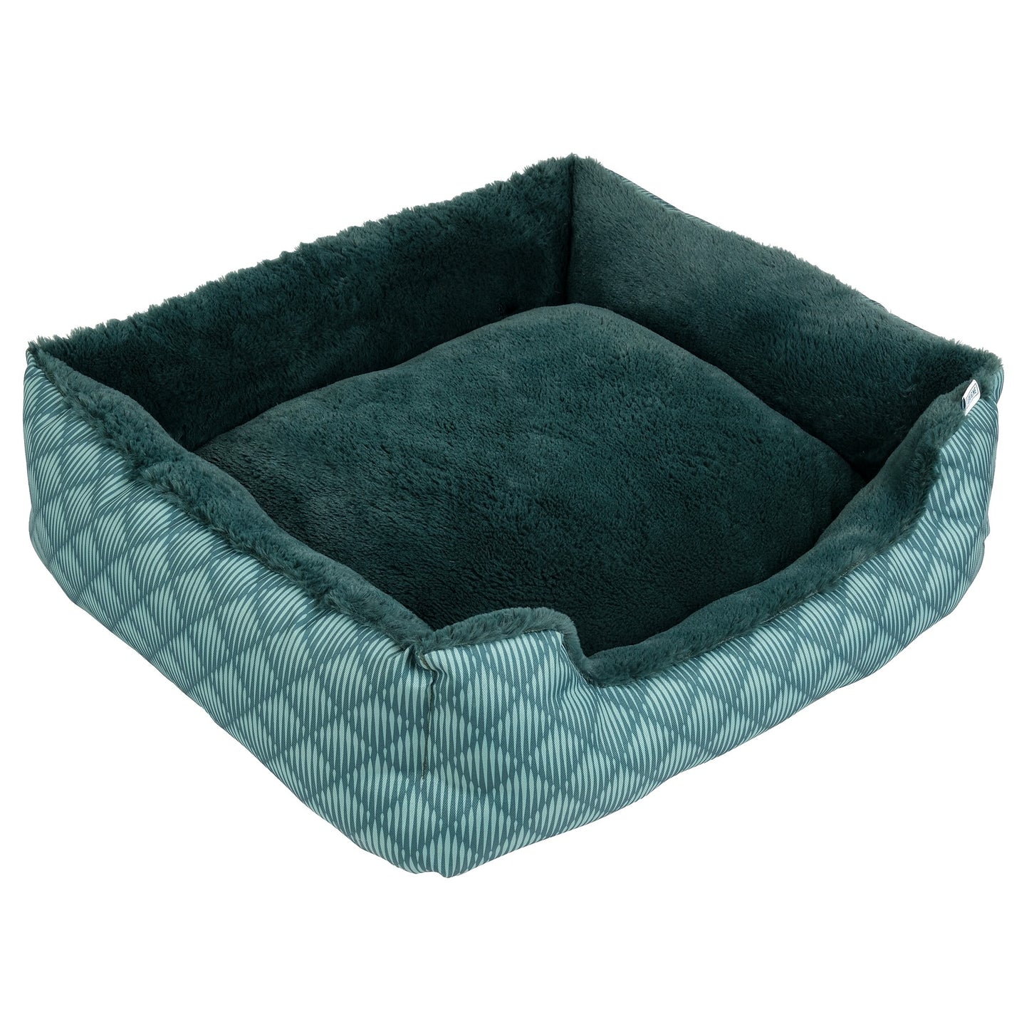 Lexi & Me Bolster Dog Bed Green Quilt