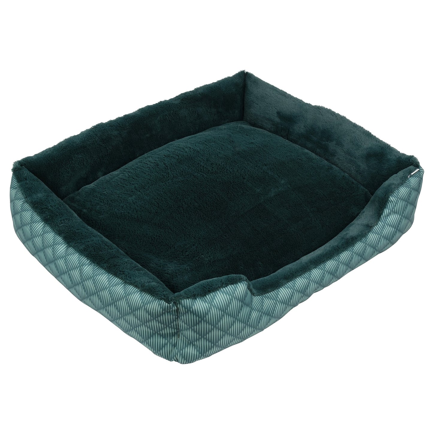 Lexi & Me Bolster Dog Bed Green Quilt