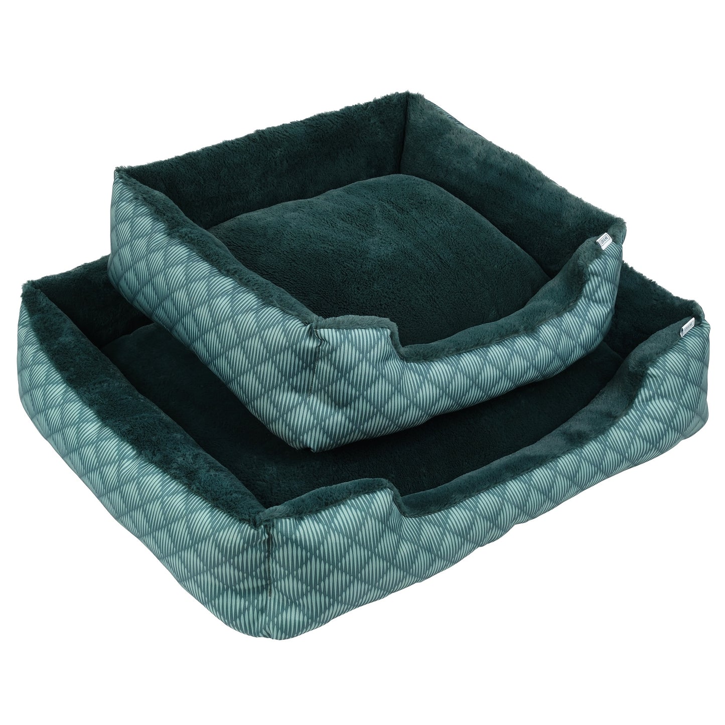 Lexi & Me Large/Extra Large Bolster Dog Bed Green Quilt
