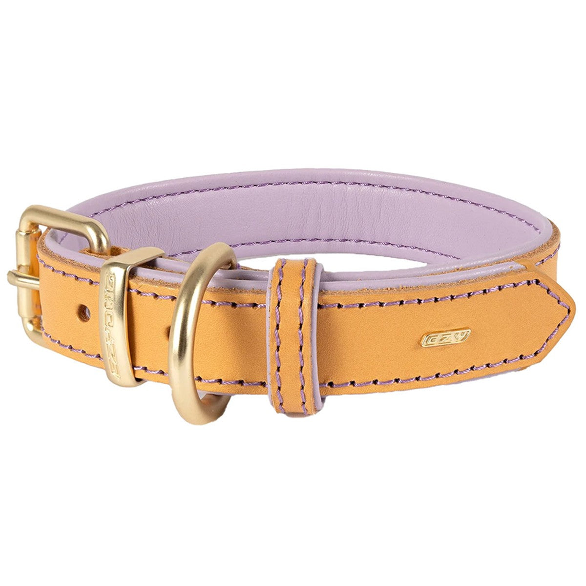 Ezydog Oxford Leather Collar Lilac