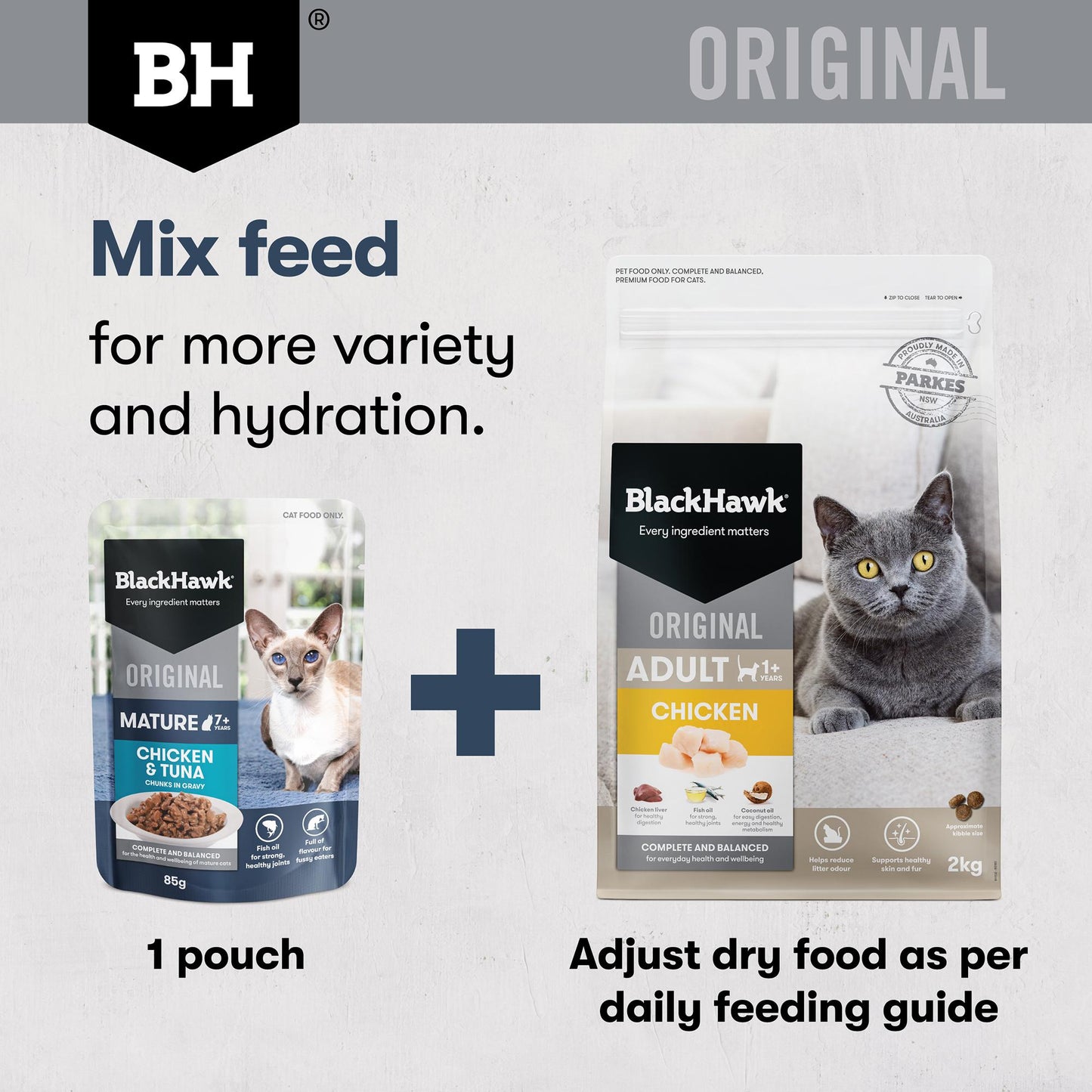 Black Hawk Original Mature 7+ Chicken & Tuna in Gravy Wet Cat Food