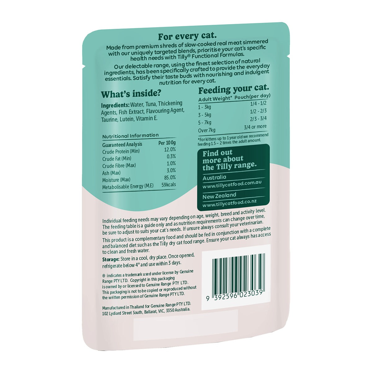 Tilly Eye Health Tuna in Gravy Wet Cat Food