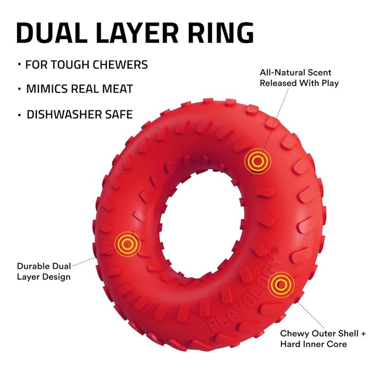 Playology Dual Layer Ring Toy - Beef