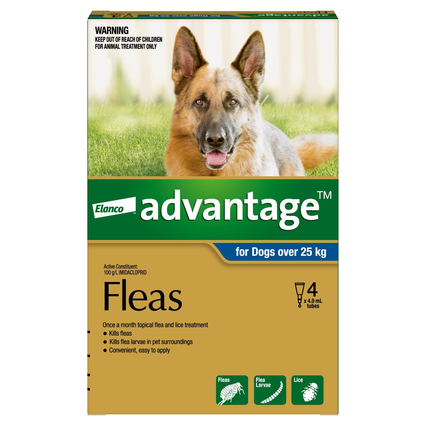 Advantage Spot-On Flea Treatment for Large Dogs 25kg+