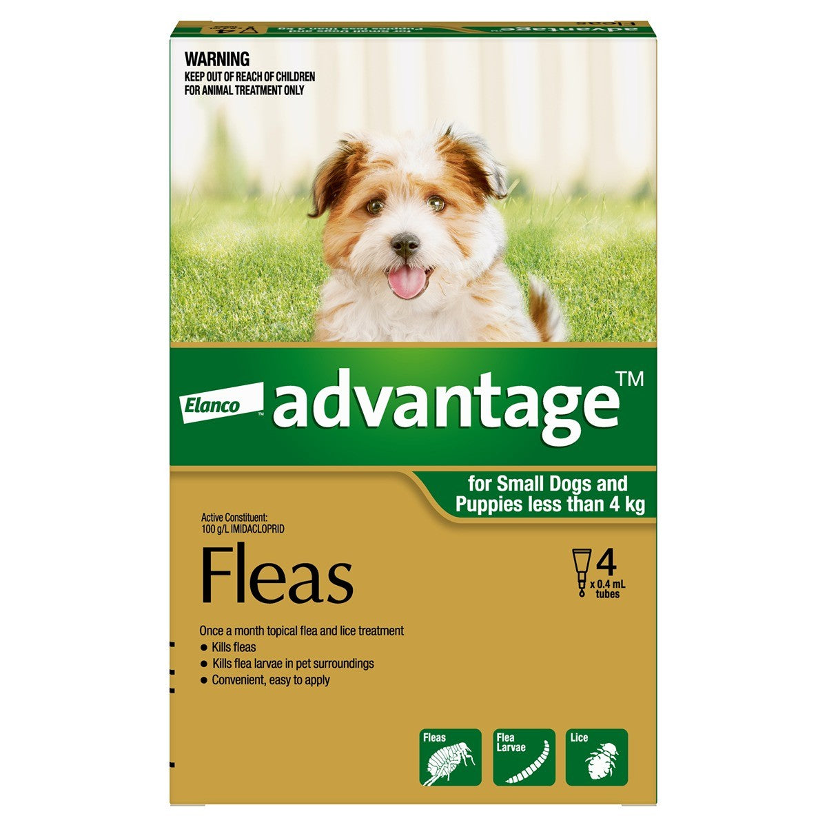 Advantage Spot-On Flea Treatment for Extra Small Dogs & Puppies 0-4kg